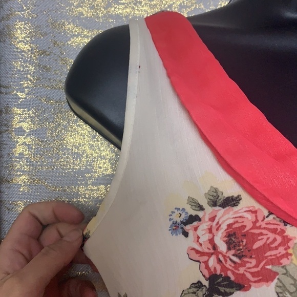 Xhilaration White/Pink Floral Tunic Button Front Collared Mini Dress Size M - Picture 7 of 15